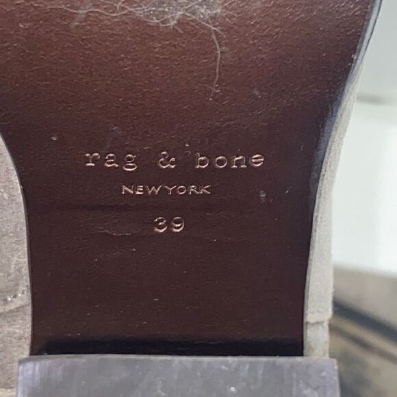 Rag & Bone Women's Margot Gray Suede Double Zip Block Heeled Ankle Boots Sz 39/8 - Picture 10 of 11